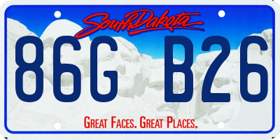 SD license plate 86GB26
