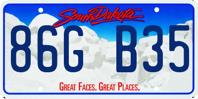 SD license plate 86GB35