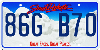 SD license plate 86GB70