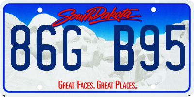 SD license plate 86GB95