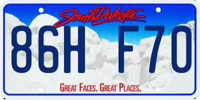 SD license plate 86HF70