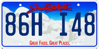 SD license plate 86HI48