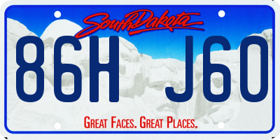 SD license plate 86HJ60