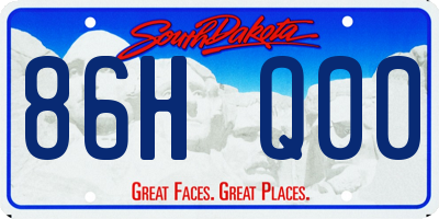 SD license plate 86HQ00