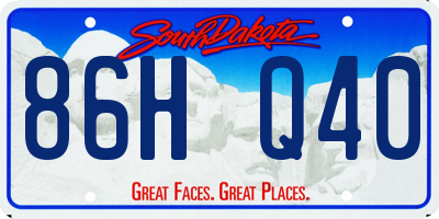 SD license plate 86HQ40