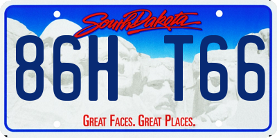 SD license plate 86HT66