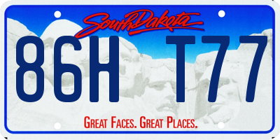 SD license plate 86HT77