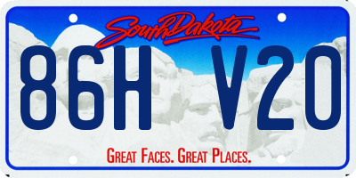 SD license plate 86HV20