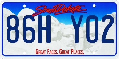 SD license plate 86HY02