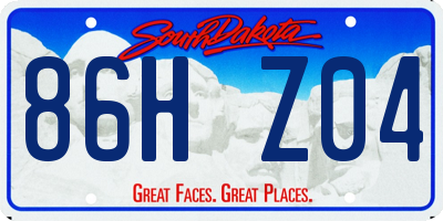 SD license plate 86HZ04