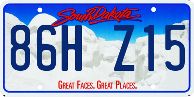 SD license plate 86HZ15