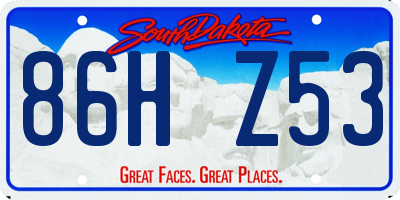 SD license plate 86HZ53