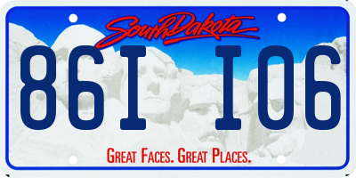 SD license plate 86II06