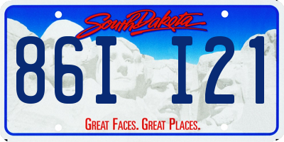 SD license plate 86II21