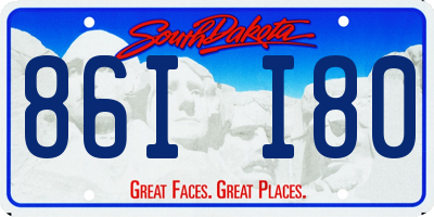 SD license plate 86II80