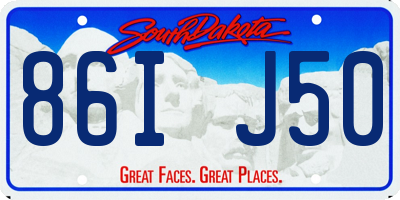 SD license plate 86IJ50