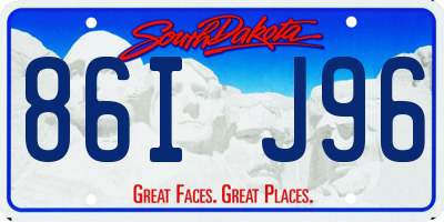 SD license plate 86IJ96