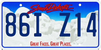 SD license plate 86IZ14