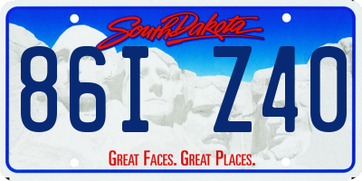 SD license plate 86IZ40