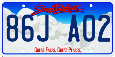 SD license plate 86JA02