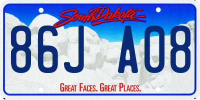 SD license plate 86JA08