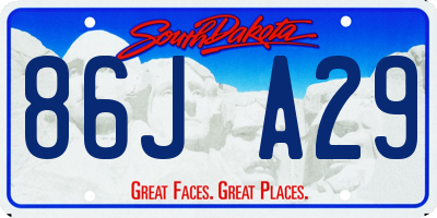 SD license plate 86JA29