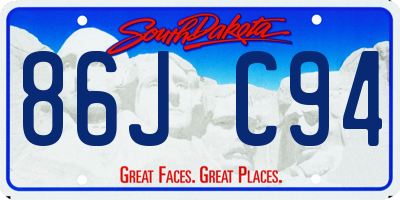 SD license plate 86JC94