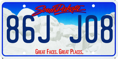 SD license plate 86JJ08