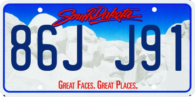 SD license plate 86JJ91