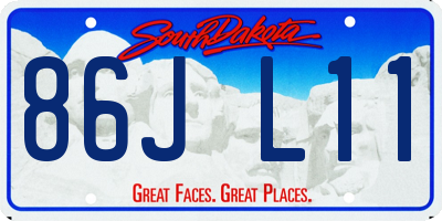 SD license plate 86JL11