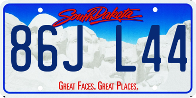 SD license plate 86JL44