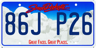 SD license plate 86JP26