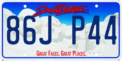 SD license plate 86JP44
