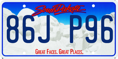 SD license plate 86JP96