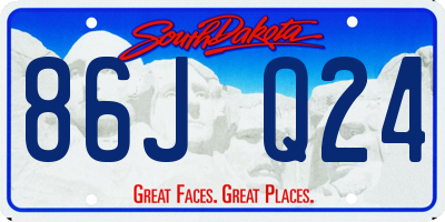 SD license plate 86JQ24