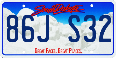 SD license plate 86JS32