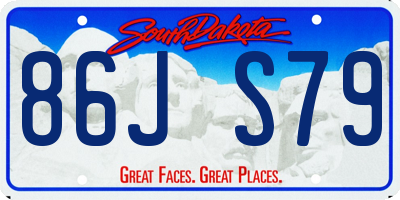 SD license plate 86JS79