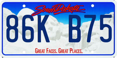 SD license plate 86KB75