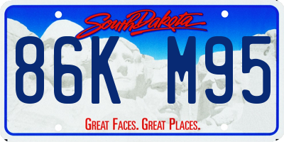 SD license plate 86KM95