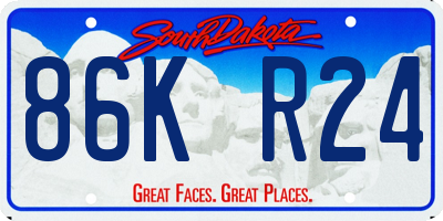 SD license plate 86KR24