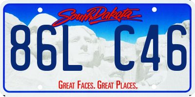 SD license plate 86LC46
