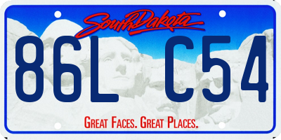 SD license plate 86LC54