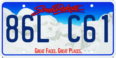 SD license plate 86LC61