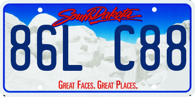 SD license plate 86LC88