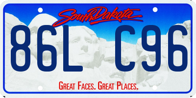 SD license plate 86LC96