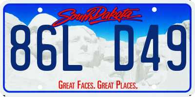SD license plate 86LD49