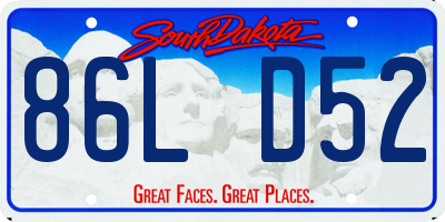SD license plate 86LD52