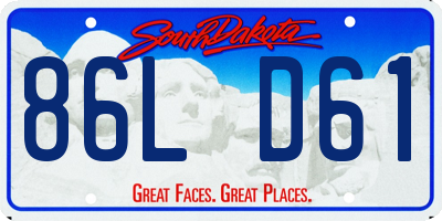 SD license plate 86LD61