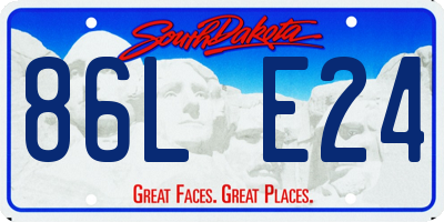 SD license plate 86LE24