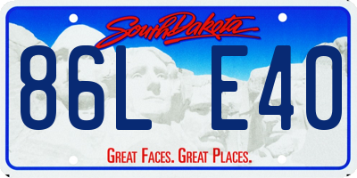 SD license plate 86LE40